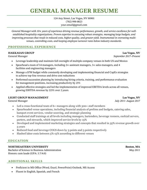 manager duties resume|4 Manager Resume Examples & Templates for 2024.